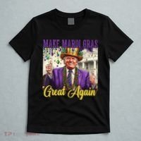 Funny Mardi Gras Donald Trump American Flag T-Shirt thumb 5