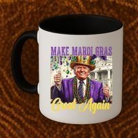 Funny Mardi Gras Donald Trump American Flag Coffee Mug thumb 2
