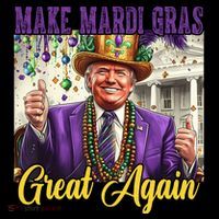 Funny Mardi Gras Donald Trump American Flag Coffee Mug thumb 5