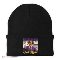 Funny Mardi Gras Donald Trump American Flag Beanie thumb 0
