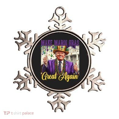 Funny Mardi Gras Donald Trump American Flag Ornament