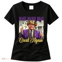 Funny Mardi Gras Donald Trump American Flag Women's T-Shirt thumb 0