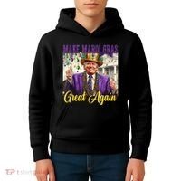 Funny Mardi Gras Donald Trump American Flag Kids Hoodie thumb 4
