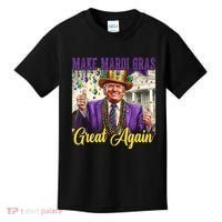 Funny Mardi Gras Donald Trump American Flag Kids T-Shirt thumb 0