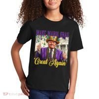 Funny Mardi Gras Donald Trump American Flag Kids T-Shirt thumb 2