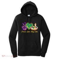 Funny Mardi Gras Peace Love King Cake Women's Hoodie thumb 0