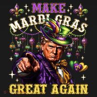 Funny Mardi Gras Donald Trump Mardi Gras American Flag Women's Hoodie thumb 2