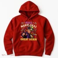 Funny Mardi Gras Donald Trump Mardi Gras American Flag Hoodie thumb 0