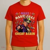 Funny Mardi Gras Donald Trump Mardi Gras American Flag T-Shirt thumb 3