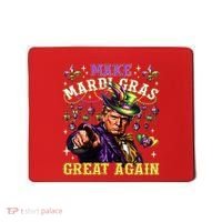 Funny Mardi Gras Donald Trump Mardi Gras American Flag Mousepad thumb 0