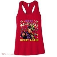 Funny Mardi Gras Donald Trump Mardi Gras American Flag Women's Tank Top thumb 0
