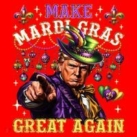 Funny Mardi Gras Donald Trump Mardi Gras American Flag Baby Bodysuit thumb 2