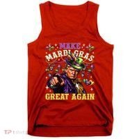 Funny Mardi Gras Donald Trump Mardi Gras American Flag Tank Top thumb 0