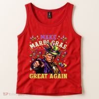 Funny Mardi Gras Donald Trump Mardi Gras American Flag Tank Top thumb 2