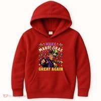 Funny Mardi Gras Donald Trump Mardi Gras American Flag Kids Hoodie thumb 0
