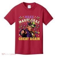 Funny Mardi Gras Donald Trump Mardi Gras American Flag Kids T-Shirt thumb 0