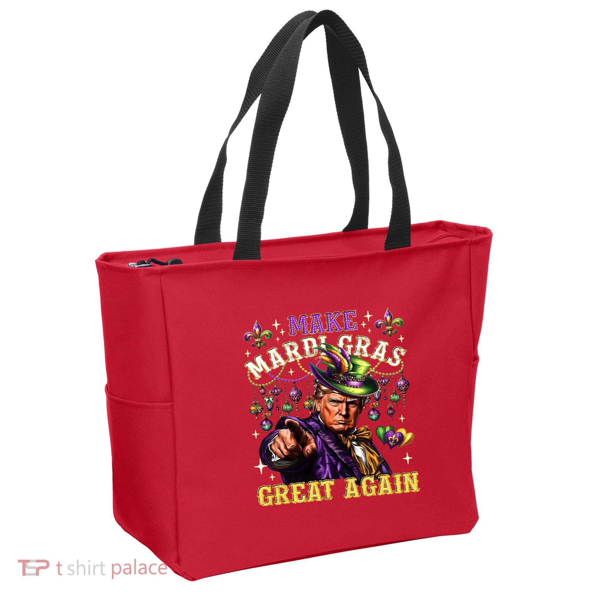 Funny Mardi Gras Donald Trump Mardi Gras American Flag Tote Bag