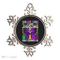 Funny Mardi Gras I Like Jiggling Beads And I Cannot Lie Ornament thumb 0