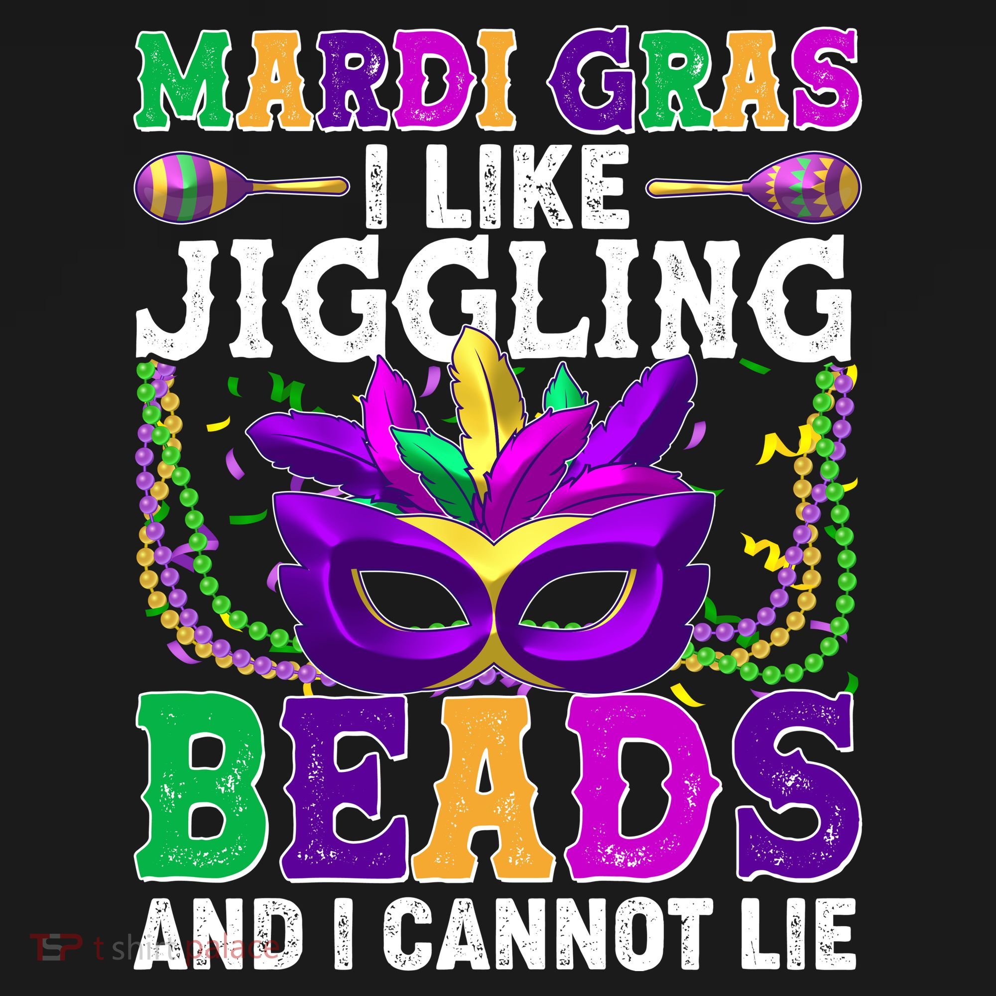 Funny Mardi Gras I Like Jiggling Beads And I Cannot Lie Ornament