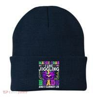 Funny Mardi Gras I Like Jiggling Beads And I Cannot Lie Beanie thumb 0