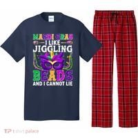 Funny Mardi Gras I Like Jiggling Beads And I Cannot Lie Pajama Set thumb 0