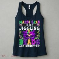 Funny Mardi Gras I Like Jiggling Beads And I Cannot Lie Women's Tank Top thumb 3