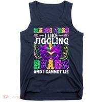 Funny Mardi Gras I Like Jiggling Beads And I Cannot Lie Tank Top thumb 0