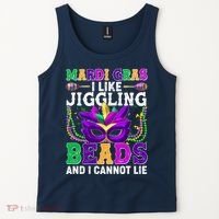 Funny Mardi Gras I Like Jiggling Beads And I Cannot Lie Tank Top thumb 2
