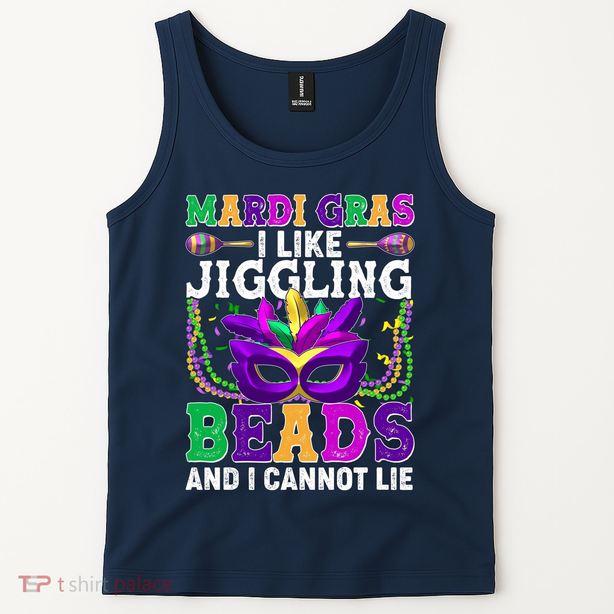 Funny Mardi Gras I Like Jiggling Beads And I Cannot Lie Tank Top