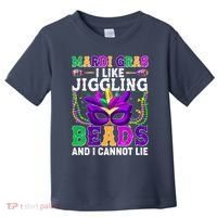 Funny Mardi Gras I Like Jiggling Beads And I Cannot Lie Toddler T-Shirt thumb 0