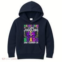 Funny Mardi Gras I Like Jiggling Beads And I Cannot Lie Kids Hoodie thumb 0