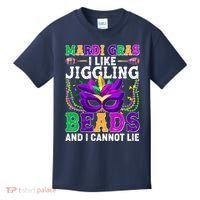 Funny Mardi Gras I Like Jiggling Beads And I Cannot Lie Kids T-Shirt thumb 0