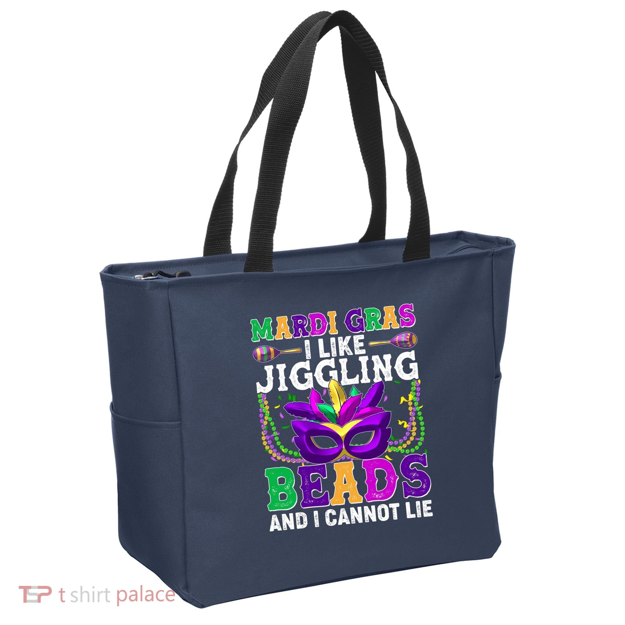 Funny Mardi Gras I Like Jiggling Beads And I Cannot Lie Tote Bag