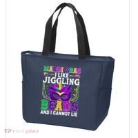 Funny Mardi Gras I Like Jiggling Beads And I Cannot Lie Tote Bag thumb 3
