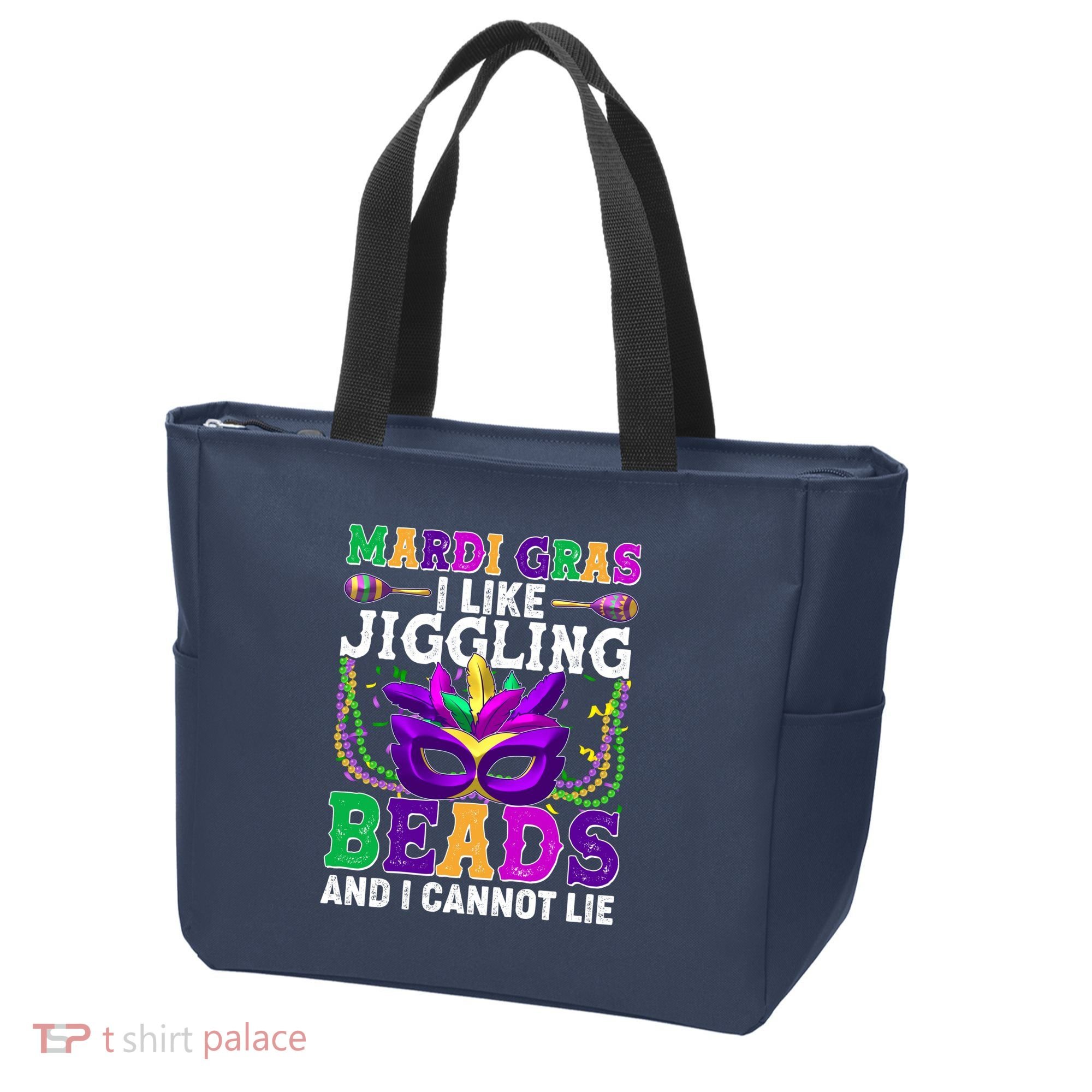 Funny Mardi Gras I Like Jiggling Beads And I Cannot Lie Tote Bag
