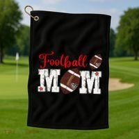 Football Mom Gift Golf Towel thumb 1