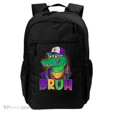 Funny Mardi Gras Bruh Alligator Backpack