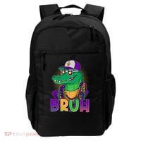 Funny Mardi Gras Bruh Alligator Backpack thumb 0