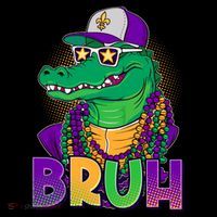 Funny Mardi Gras Bruh Alligator Coffee Mug thumb 5
