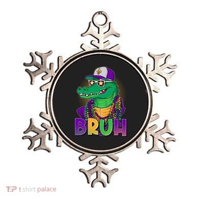 Funny Mardi Gras Bruh Alligator Ornament