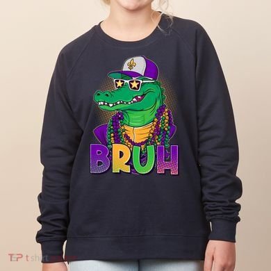 Funny Mardi Gras Bruh Alligator Women's Sweatshirt