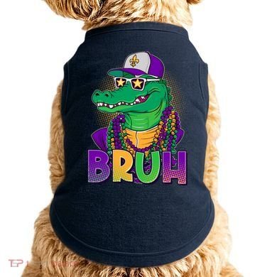 Funny Mardi Gras Bruh Alligator Doggie Tank