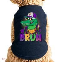 Funny Mardi Gras Bruh Alligator Doggie Tank thumb 0