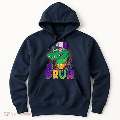 Funny Mardi Gras Bruh Alligator Hoodie