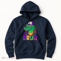Funny Mardi Gras Bruh Alligator Hoodie thumb 0