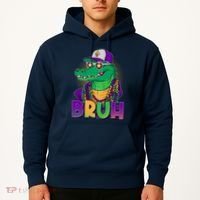 Funny Mardi Gras Bruh Alligator Hoodie thumb 2