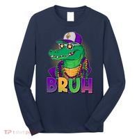Funny Mardi Gras Bruh Alligator Long Sleeve Shirt thumb 0