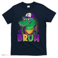 Funny Mardi Gras Bruh Alligator T-Shirt thumb 0