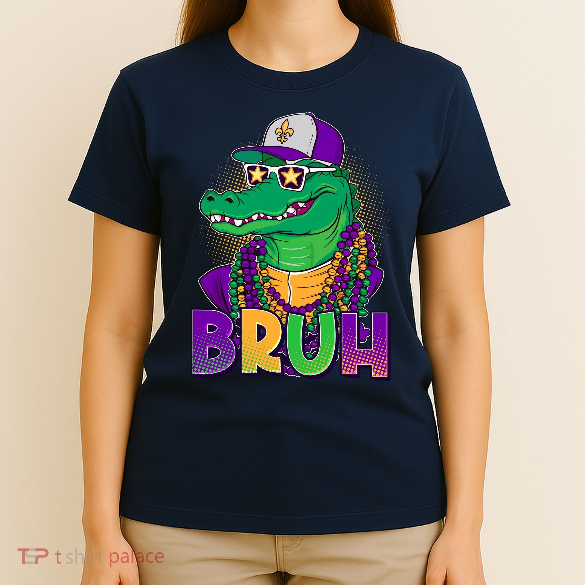 Funny Mardi Gras Bruh Alligator T-Shirt
