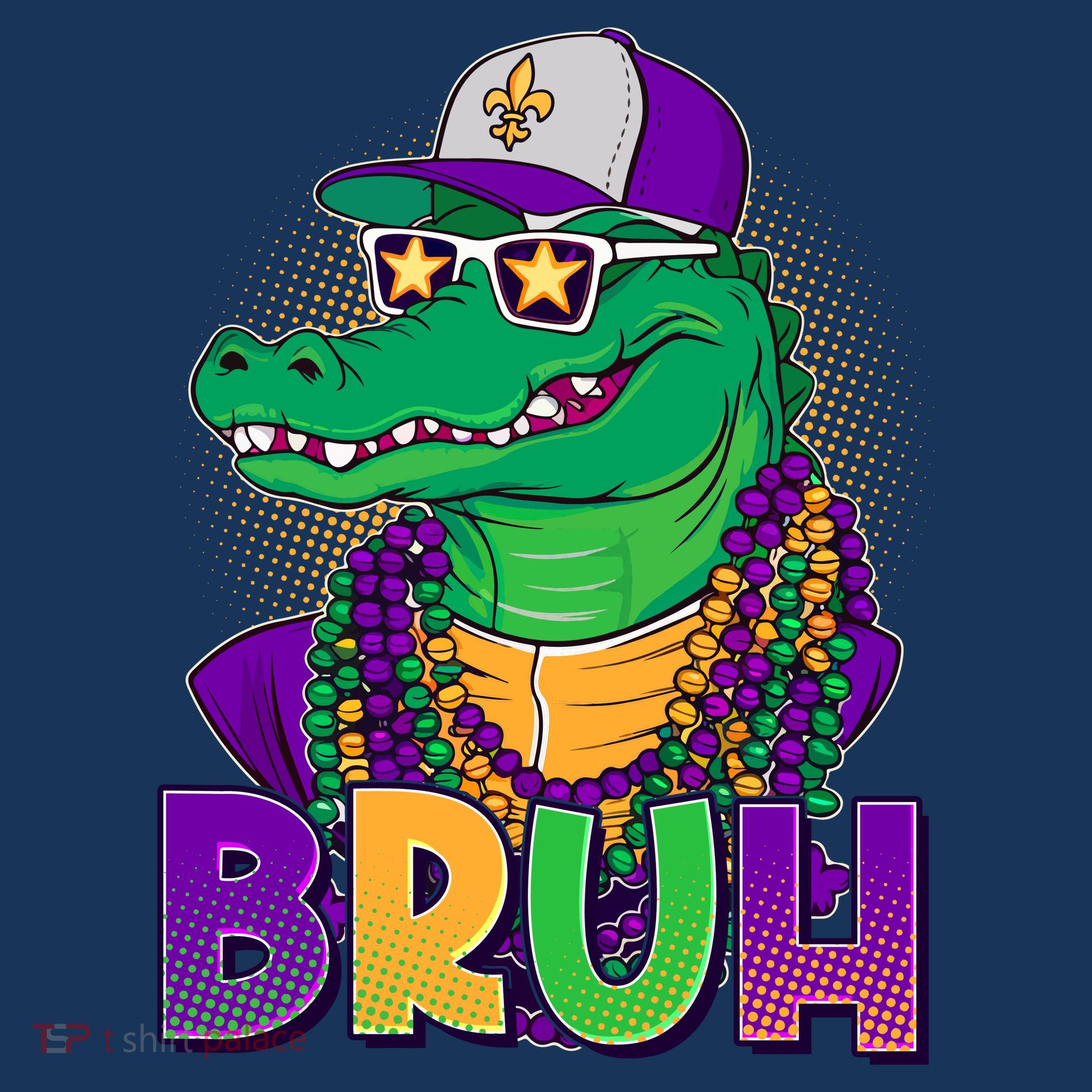 Funny Mardi Gras Bruh Alligator T-Shirt